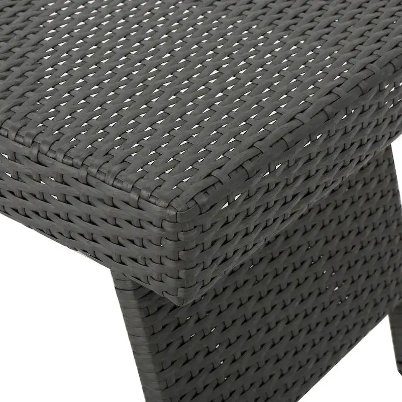 Table d'appoint pliante d'extérieur Salem Wicker par Christopher Knight Home
