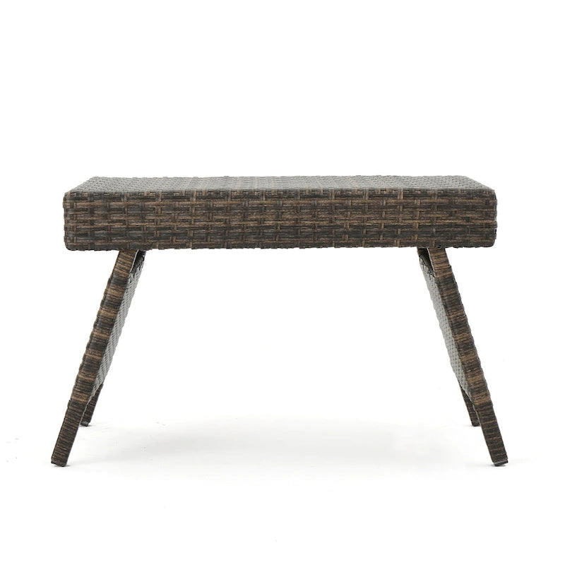Table d'appoint pliante d'extérieur Salem Wicker par Christopher Knight Home