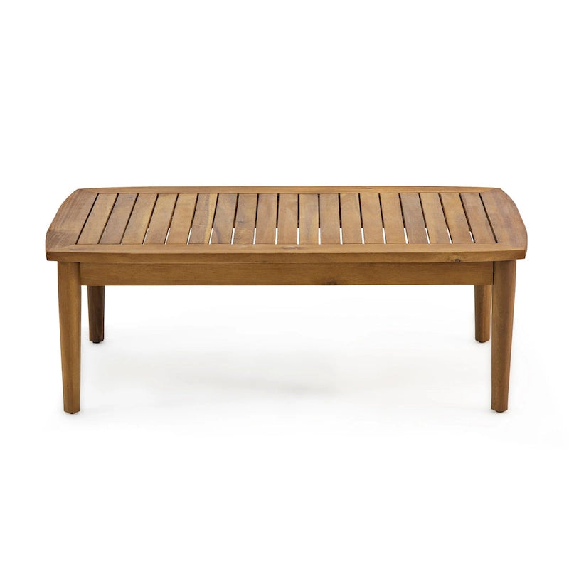 Causeuse et table basse d'extérieur en acacia Willowbrook par Christopher Knight Home