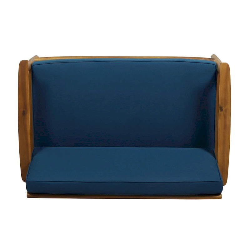 Causeuse et table basse d'extérieur en acacia Willowbrook par Christopher Knight Home