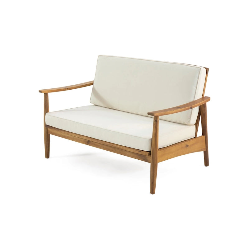 Causeuse et table basse d'extérieur en acacia Willowbrook par Christopher Knight Home