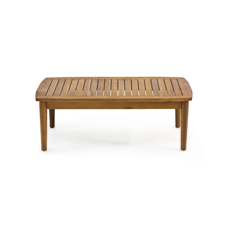 Causeuse et table basse d'extérieur en acacia Willowbrook par Christopher Knight Home