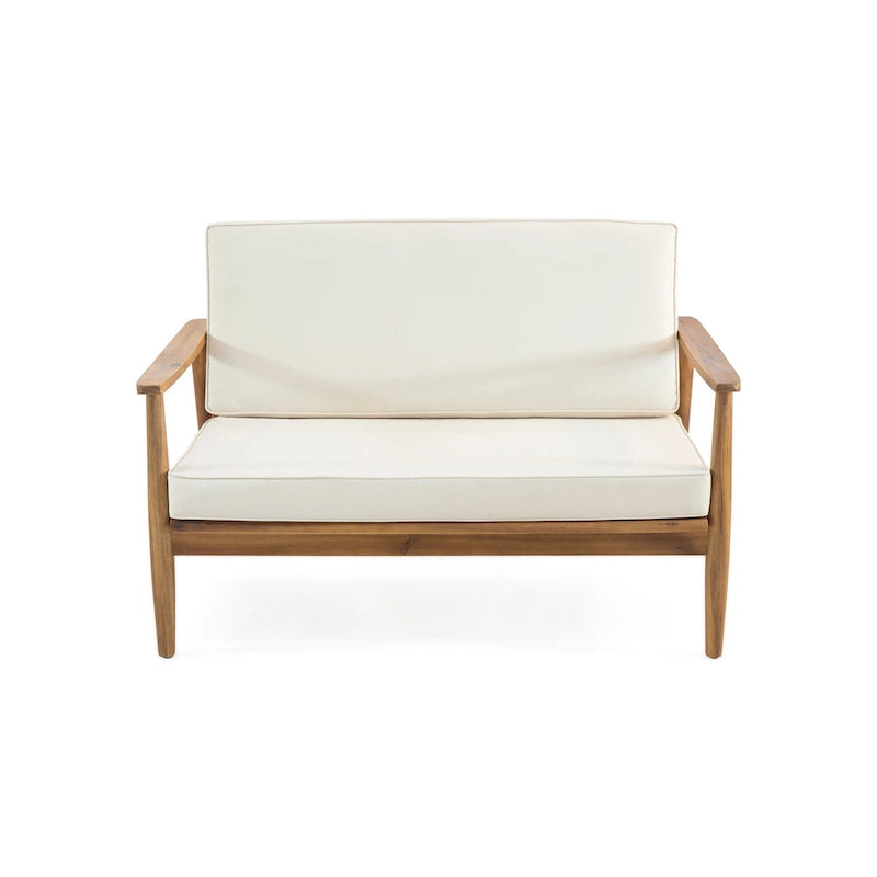 Causeuse et table basse d'extérieur en acacia Willowbrook par Christopher Knight Home