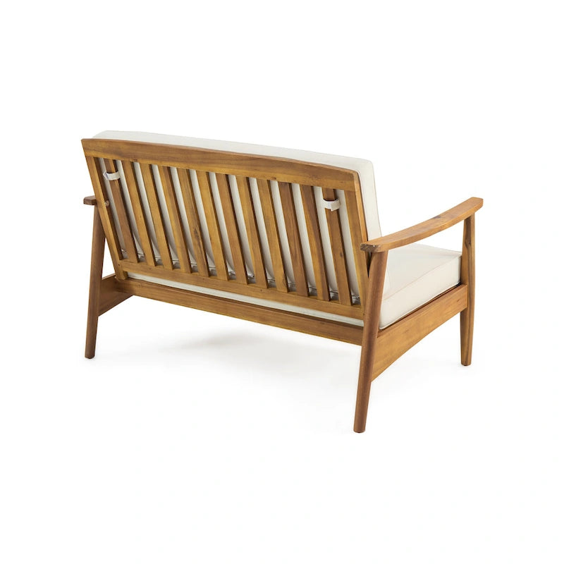 Causeuse et table basse d'extérieur en acacia Willowbrook par Christopher Knight Home