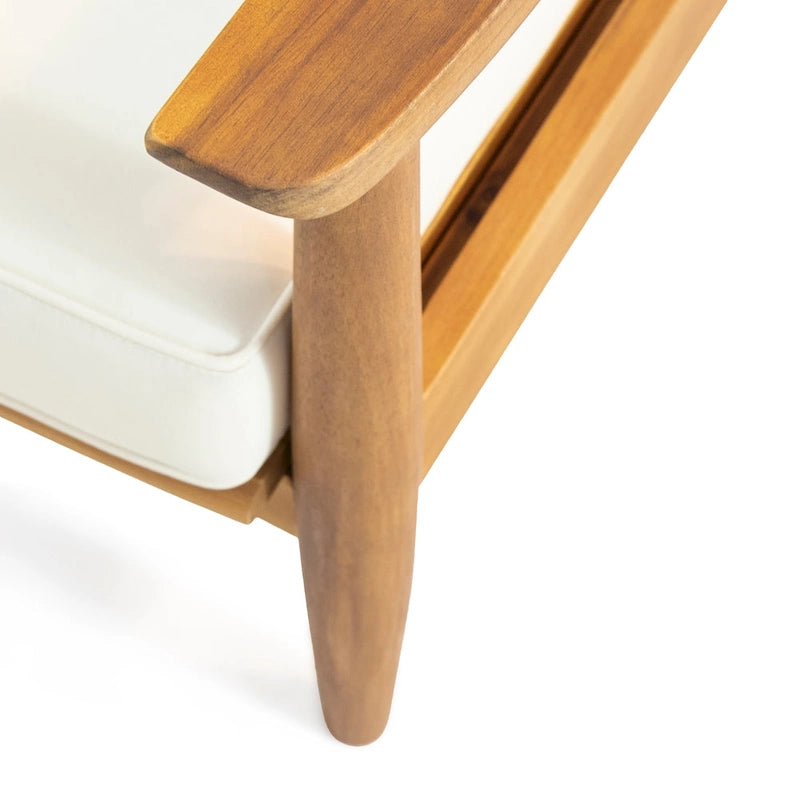 Causeuse et table basse d'extérieur en acacia Willowbrook par Christopher Knight Home