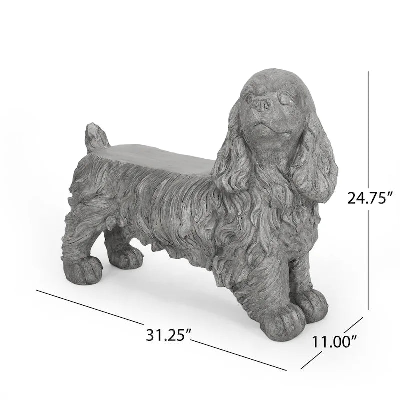 Banc en forme de chien cocker Carlysle par Christopher Knight Home - N/A