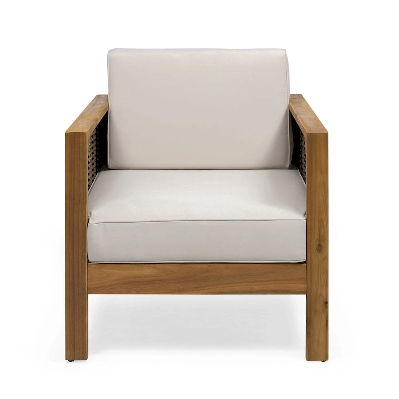 Ensemble de conversation d'extérieur Linwood 4 pièces en bois d'acacia par Christopher Knight Home