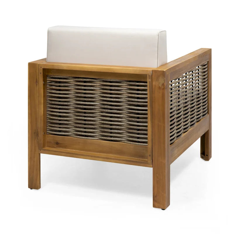 Ensemble de conversation d'extérieur Linwood 4 pièces en bois d'acacia par Christopher Knight Home