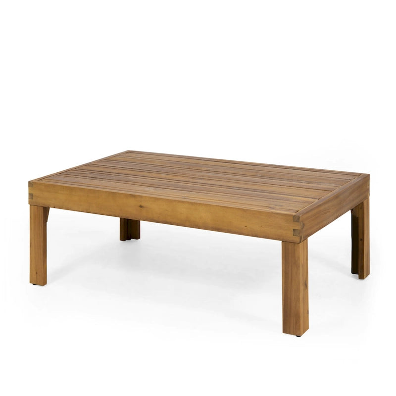 Ensemble de conversation d'extérieur Linwood 4 pièces en bois d'acacia par Christopher Knight Home
