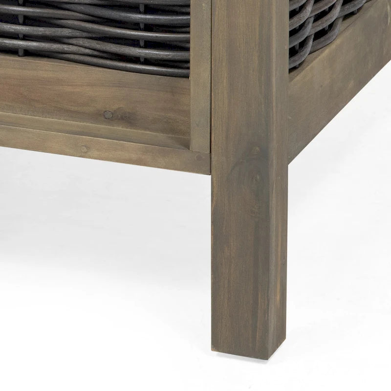 Ensemble de conversation d'extérieur Linwood 4 pièces en bois d'acacia par Christopher Knight Home