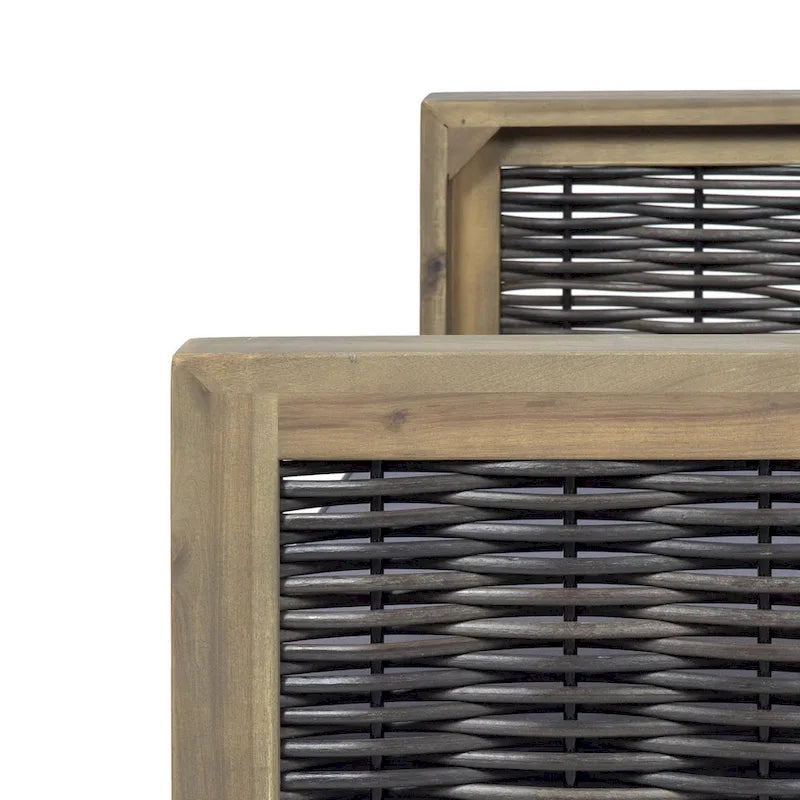 Ensemble de conversation d'extérieur Linwood 4 pièces en bois d'acacia par Christopher Knight Home