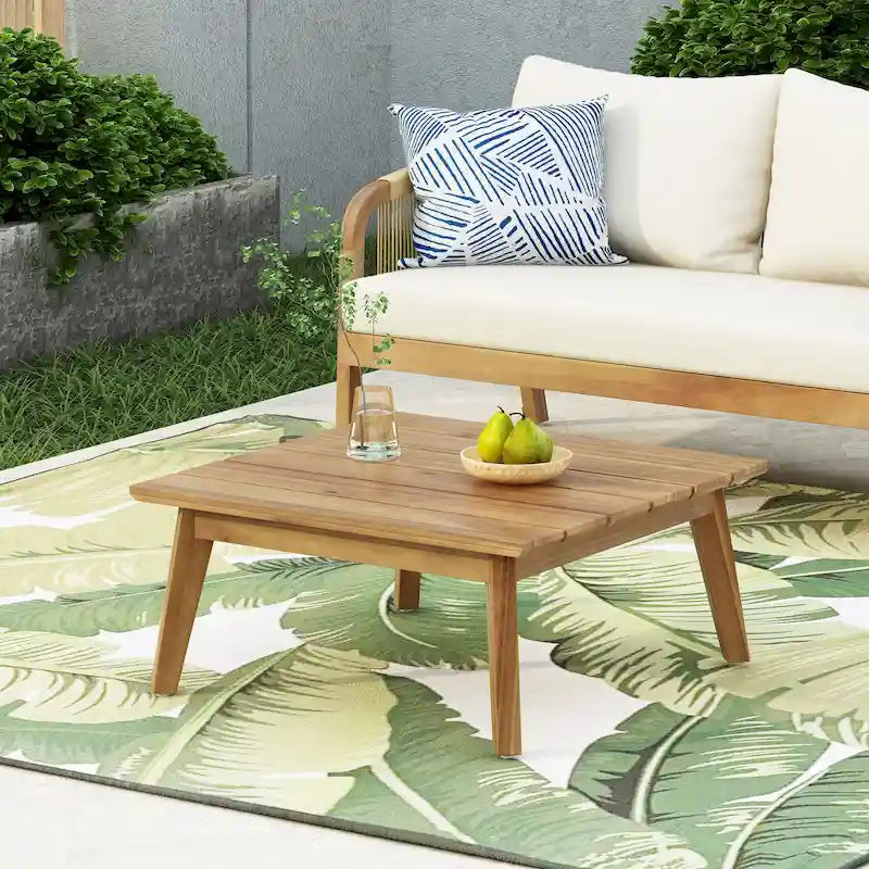 Table basse d'extérieur Burchett en bois d'acacia par Christopher Knight Home