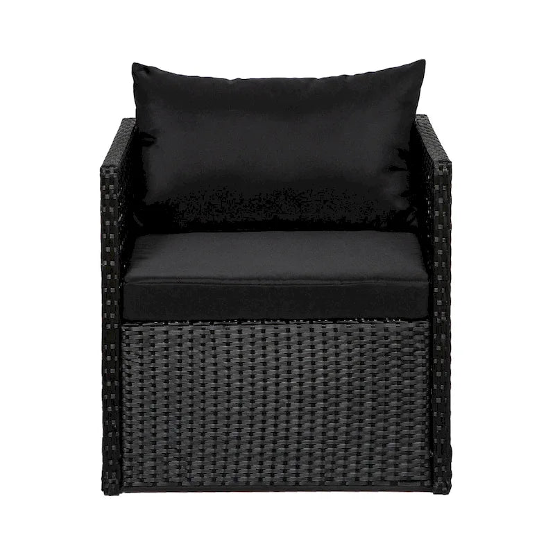 Audy Mobilier de jardin en rotin 4 pièces avec coussins