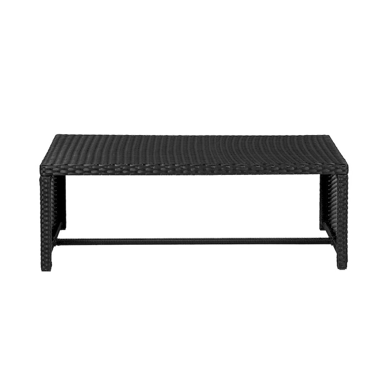 Audy Mobilier de jardin en rotin 4 pièces avec coussins