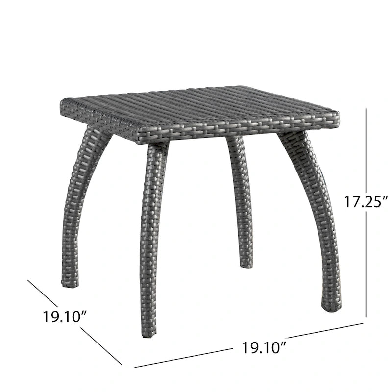 Table d'appoint d'extérieur en osier Honolulu de Christopher Knight Home