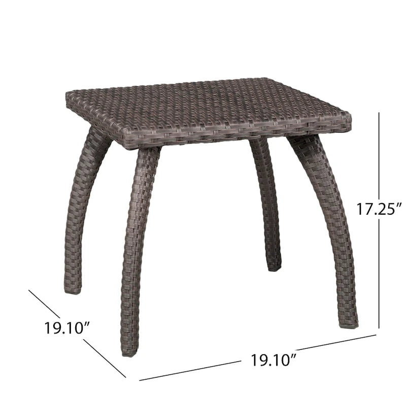 Table d'appoint d'extérieur en osier Honolulu de Christopher Knight Home
