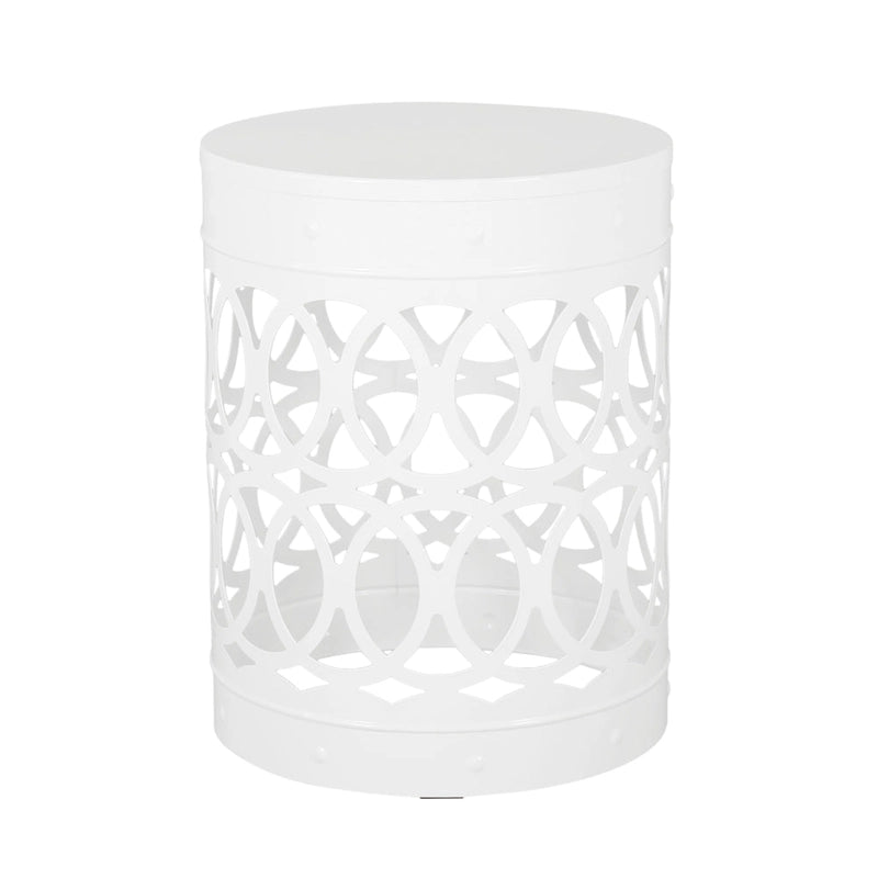 Tables d'appoint Mellie d'extérieur en métal (lot de 2) par Christopher Knight Home