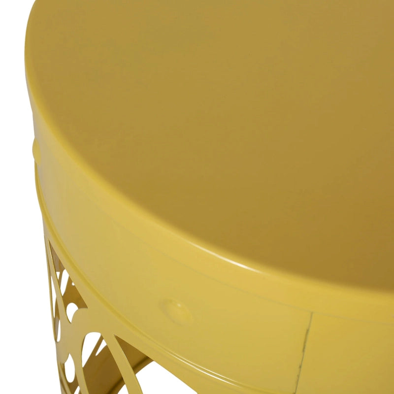 Tables d'appoint Mellie d'extérieur en métal (lot de 2) par Christopher Knight Home