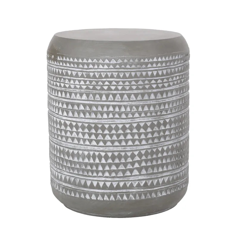 Table d'appoint Ardson Outdoor en béton léger par Christopher Knight Home