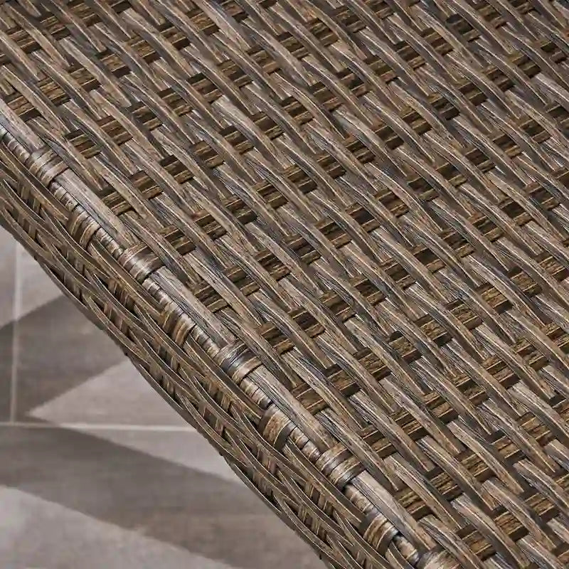 Ensemble de conversation extérieur 5 pièces Hampton Wicker/bois d'acacia par Christopher Knight Home