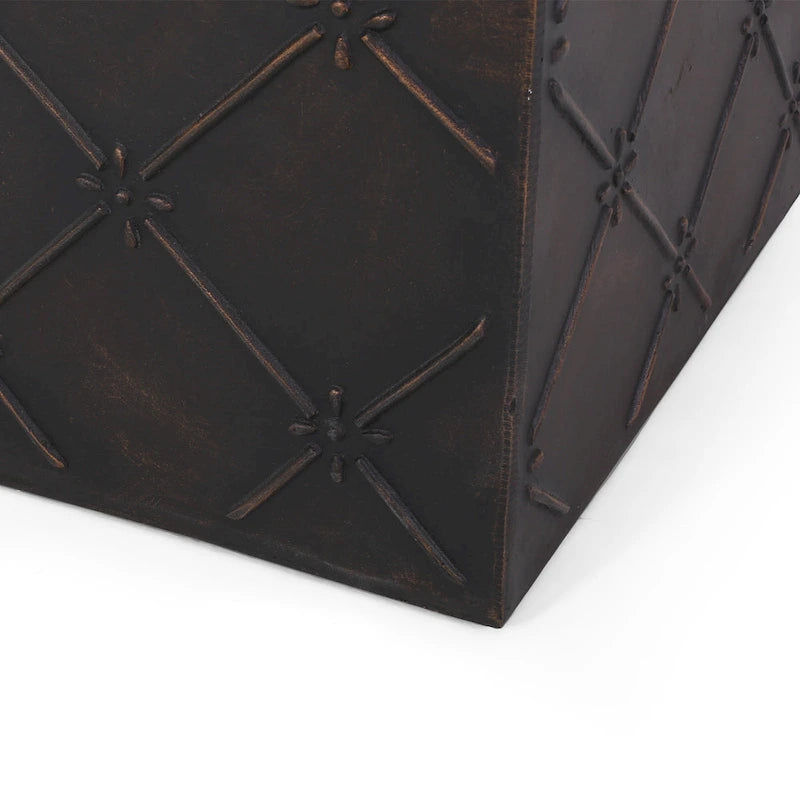Table d'appoint d'extérieur légère en béton Acosta par Christopher Knight Home