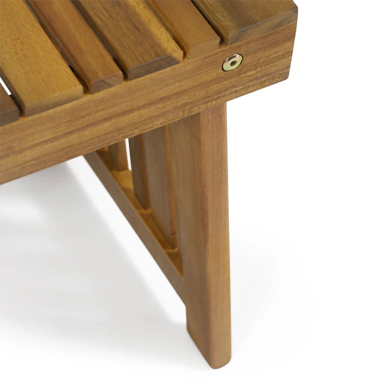 Ensemble de 3 chaises longues d'extérieur en bois d'acacia Ariana avec coussins résistants à l'eau par Christopher Knight Home