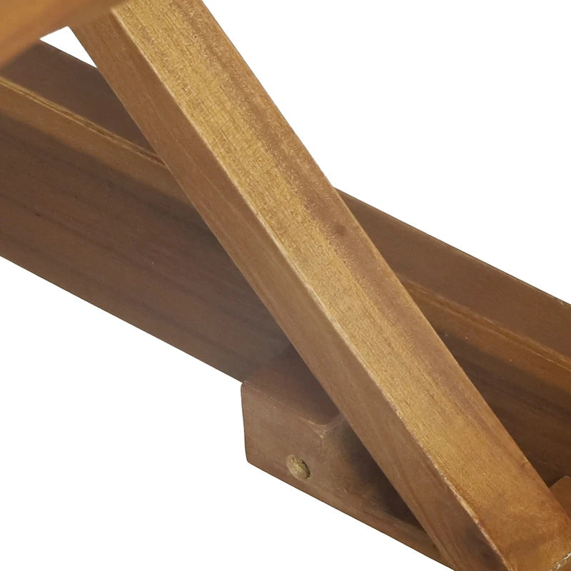 Ensemble de 3 chaises longues d'extérieur en bois d'acacia Ariana avec coussins résistants à l'eau par Christopher Knight Home