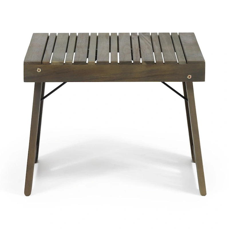 Ensemble de 3 chaises longues d'extérieur en bois d'acacia Ariana avec coussins résistants à l'eau par Christopher Knight Home