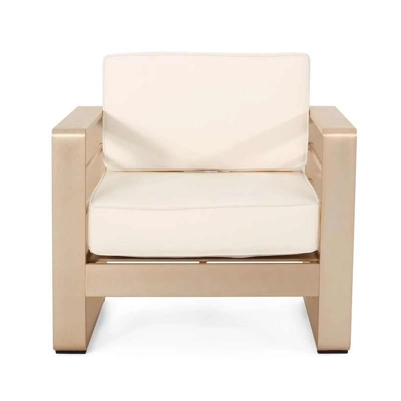 Fauteuils de club en aluminium Maya Bay (lot de 2) par Christopher Knight Home