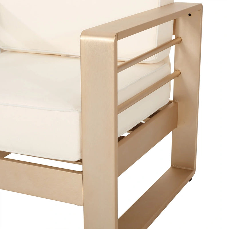 Fauteuils de club en aluminium Maya Bay (lot de 2) par Christopher Knight Home