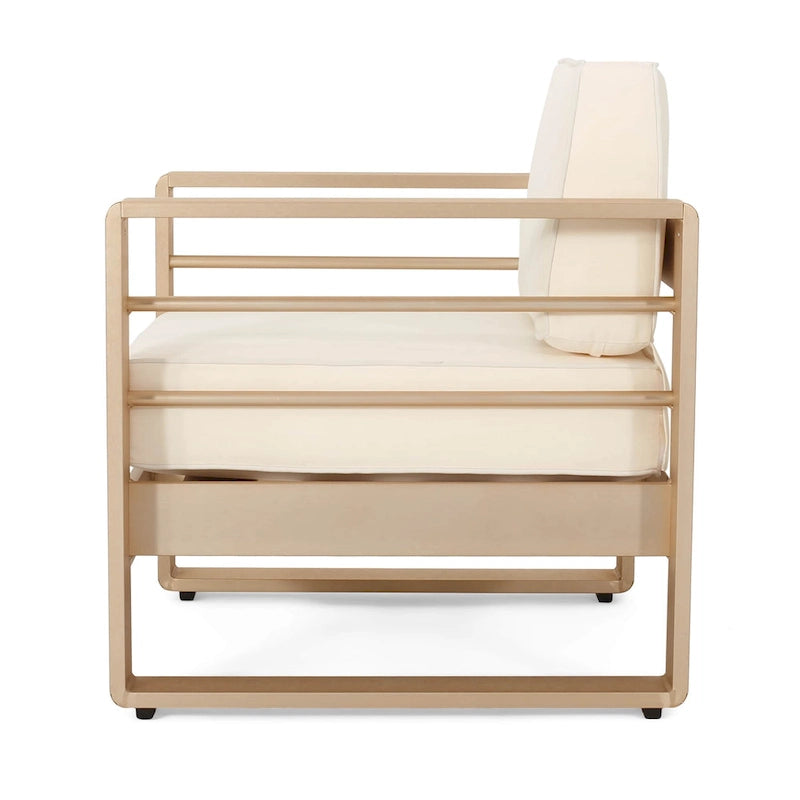 Fauteuils de club en aluminium Maya Bay (lot de 2) par Christopher Knight Home