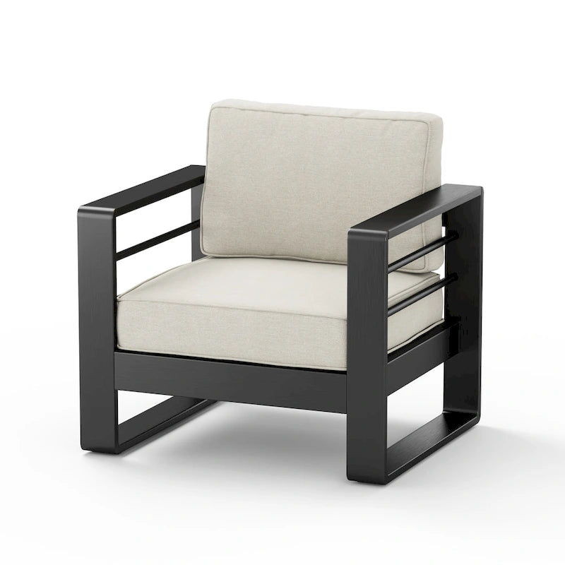 Fauteuils de club en aluminium Maya Bay (lot de 2) par Christopher Knight Home