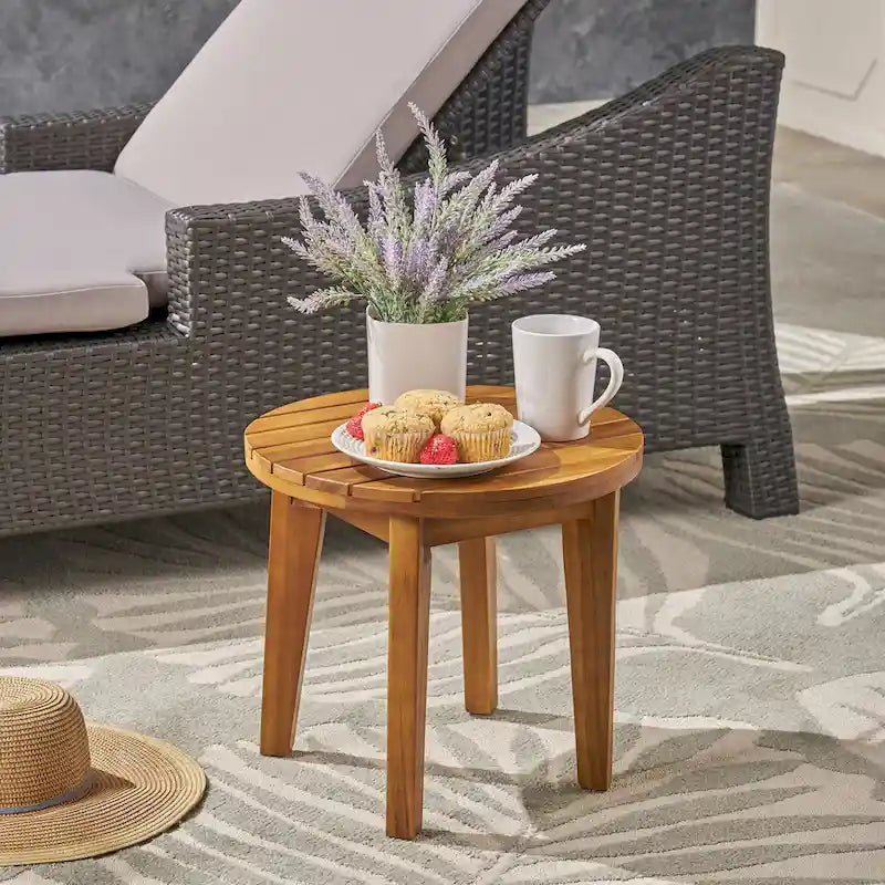 Christopher Knight Home Gertrude Table d'appoint d'extérieur 16 en bois d'acacia