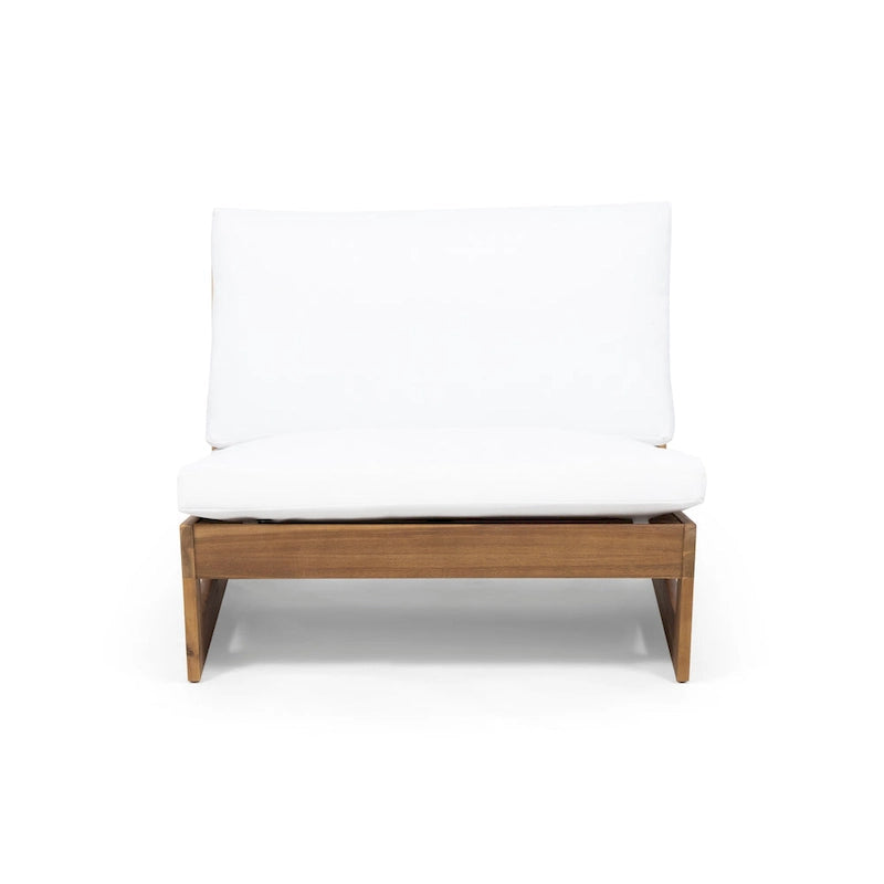 Chaises longues d'extérieur en bois d'acacia Sherwood et foyer circulaire au propane de 50 000 BTU par Christopher Knight Home