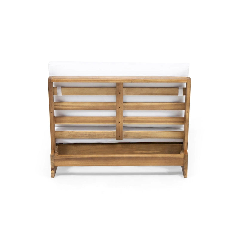 Chaises longues d'extérieur en bois d'acacia Sherwood et foyer circulaire au propane de 50 000 BTU par Christopher Knight Home