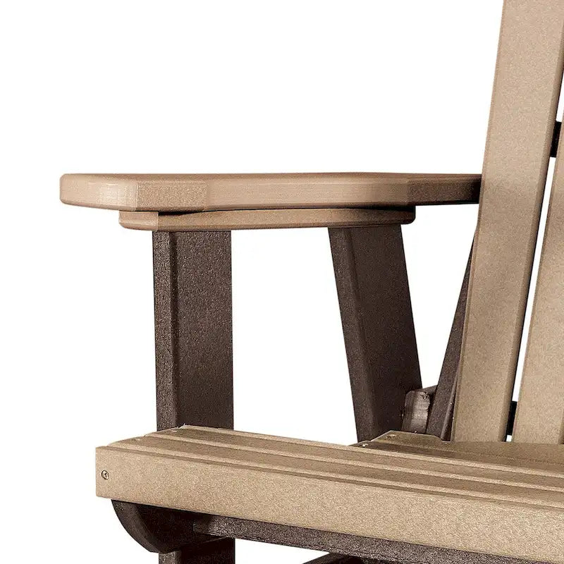 OS Home & Office Fauteuil à bascule à dossier ajouré Balcony Glider Cèdre, Tudor Brown