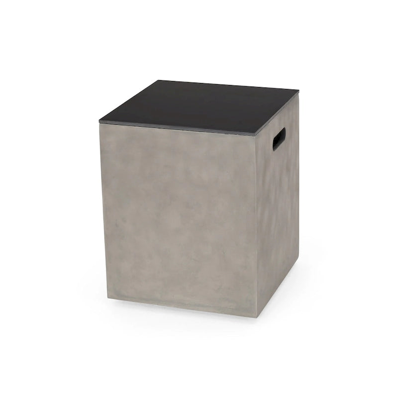Ensemble de conversation d'extérieur moderne 4 places en aluminium Amata avec foyer et support de réservoir par Christopher Knight Home