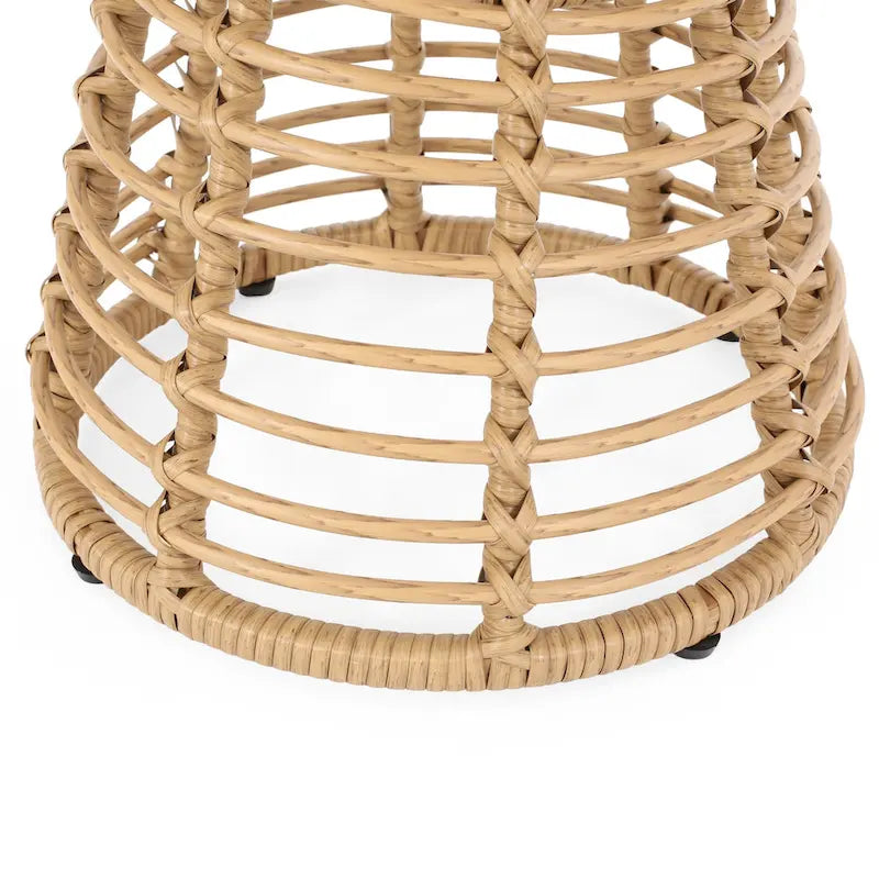 Table d'appoint d'extérieur en osier San Pedro de Christopher Knight Home - 15,50 l x 15,50 L x 15,50 H po