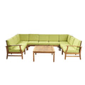 Ensemble de canapé d'angle 9 places en bois d'acacia Perla par Christopher Knight Home