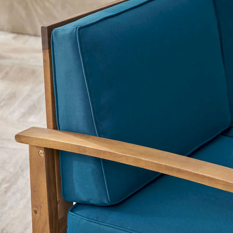 Ensemble de canapé d'angle 9 places en bois d'acacia Perla par Christopher Knight Home