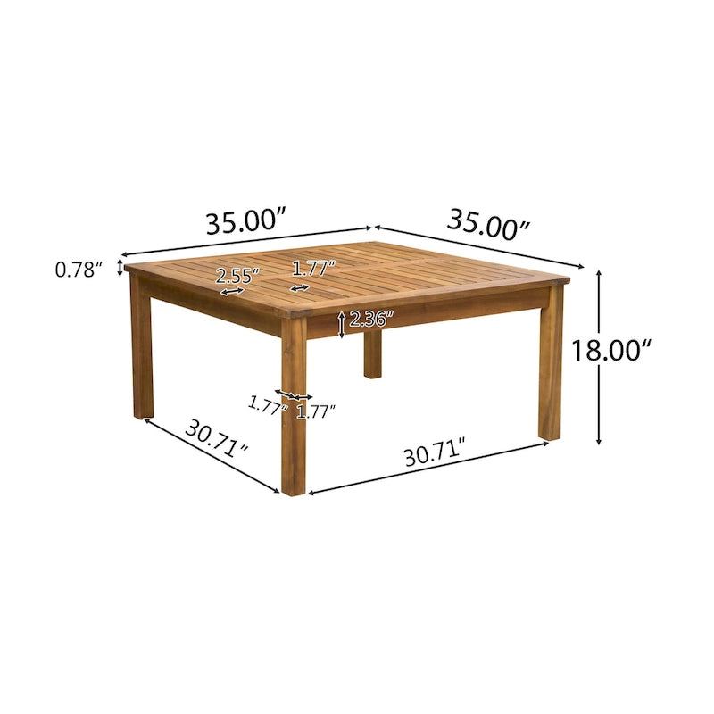 Ensemble de canapé d'angle 9 places en bois d'acacia Perla par Christopher Knight Home