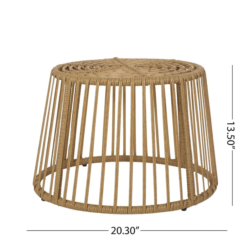Table d'appoint d'extérieur en osier Caryl par Christopher Knight Home