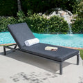 Navan Outdoor Aluminum Chaise Lounge with Cushion by Christopher Knight Home