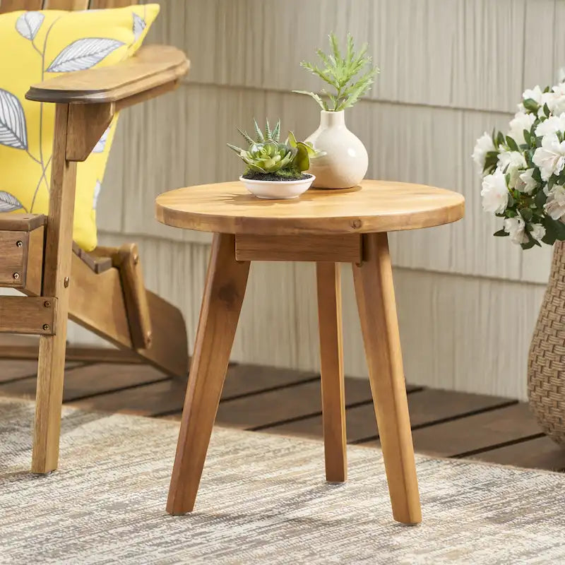 Christopher Knight Home Marina Table d'appoint d'extérieur en bois d'acacia style ferme