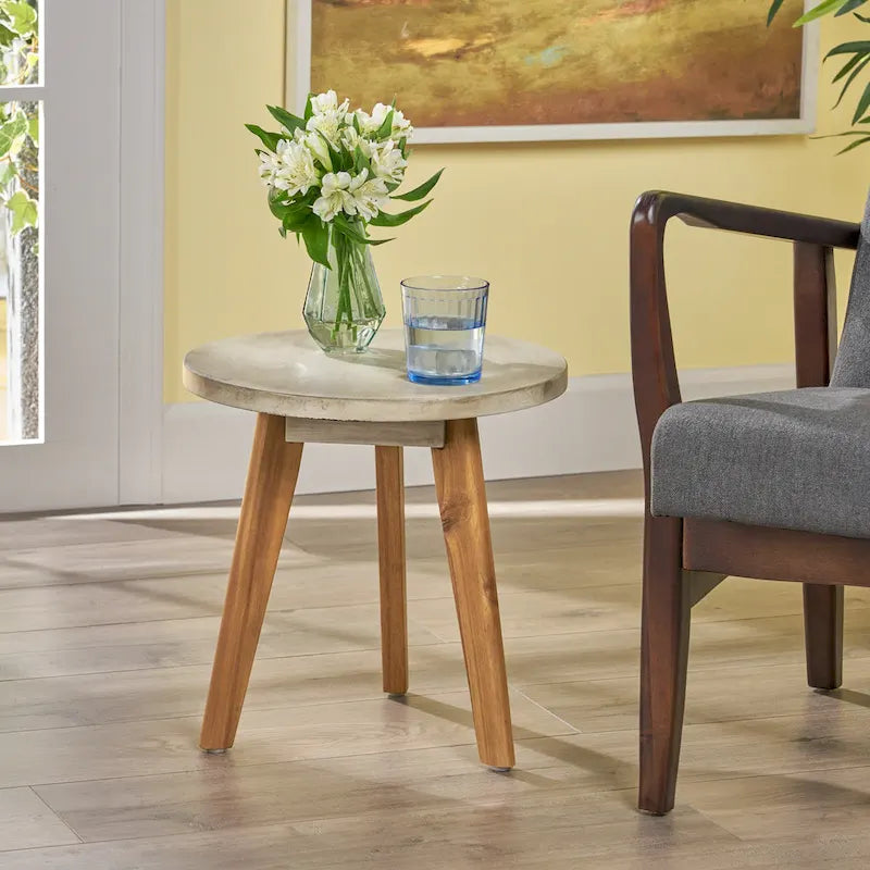 Christopher Knight Home Marina Table d'appoint d'extérieur en bois d'acacia style ferme