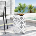 Table d'appoint d'extérieur en métal Mathena par Christopher Knight Home
