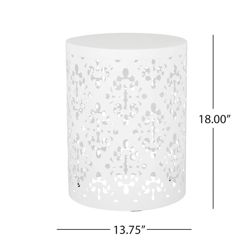 Table d'appoint d'extérieur en métal Mathena par Christopher Knight Home