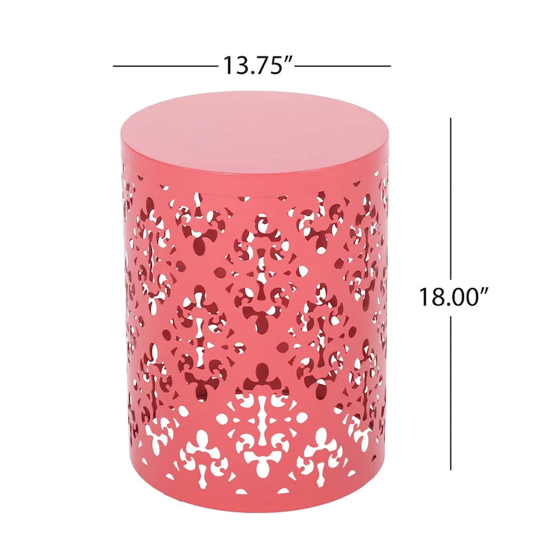 Table d'appoint d'extérieur en métal Mathena par Christopher Knight Home