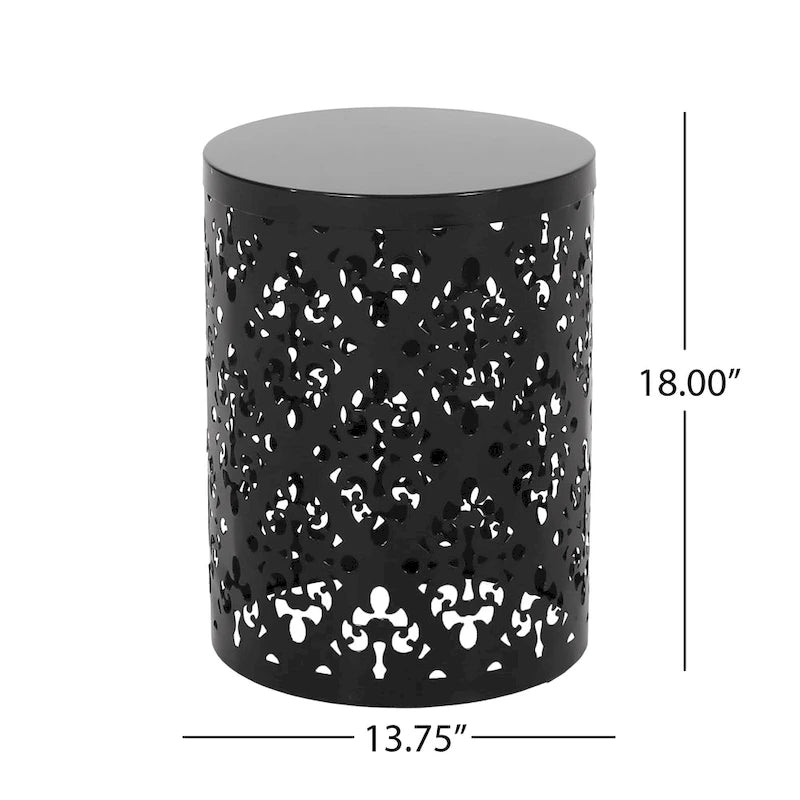 Table d'appoint d'extérieur en métal Mathena par Christopher Knight Home