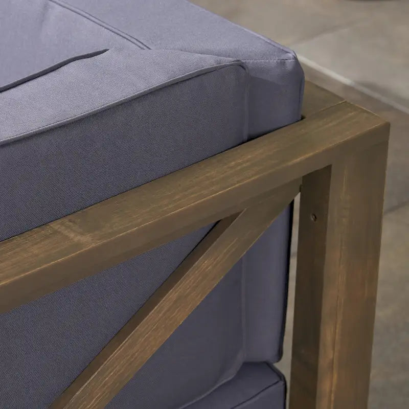 Ensemble de canapé d'angle 9 pièces en bois d'acacia Brava de Christopher Knight Home